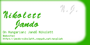 nikolett jando business card