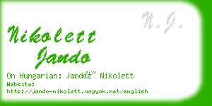 nikolett jando business card